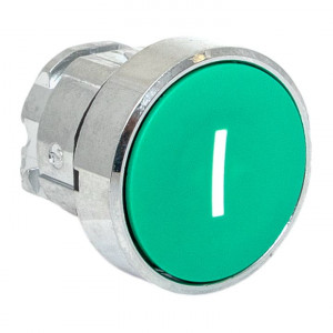 Исполнительный механизм кнопки "I" XB4 зеленый плоский возвратный без фиксации IP65 EKF XB4BA-3152C-65