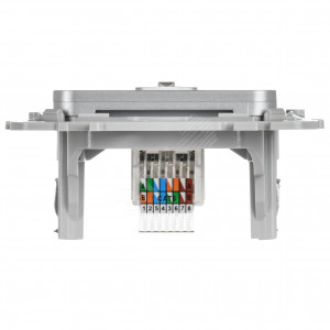 FLITE Розетка компьютерная RJ45 категория 6 UTP РК6-1-0-ФлА алюминий IEK FI-K12-2-K47