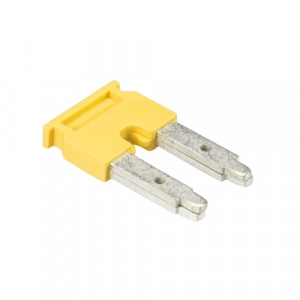 Соединительная перемычка IVB WKF 35-2, Соединительная перемычка, 2 полюса, изолированная, вилочная, для клемм: WKF 35, цвет: желтый