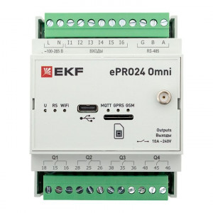 Контроллер удаленного управления 6вх/4вых Wi-Fi GSM 230 В ePRO24 Omni EKF ePRO24-6-4-WG-OMNI