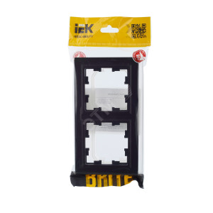 Рамка 2-м IP44 BRITE РУ-2-БрЧ-44 черн. BR-M22-44-K02
