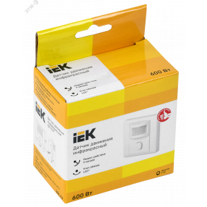 Детектор движения ДД 029 600Вт угол обз. 140град. дальн. 9м IP20 бел. LDD12-029-600-001