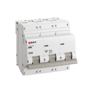 Автоматический выключатель 3P 20А (D) 10kA ВА 47-100 PROxima mcb47100-3-20D-pro