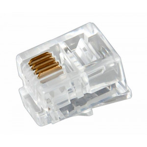 Разъем телефонный RJ-14 6P4C 05-1012, Разъем телефонный UTP, RJ-14 (6P4C)
