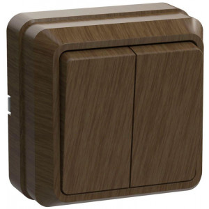Выключатель 2-кл. ОП Октава 10А IP20 ВС20-2-0-ОД дуб EVO20-K04-10-DC