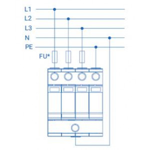 Устройство защиты от импульсных перенапряжений РИФ-Э-I+II 255/25 (3+1) 114002