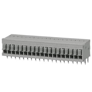 TBL009-254-19GY-2GY, Фиксированные клеммные колодки Terminal block, screwless, 2.54, Horizontal, 19, Gray w Gray Button