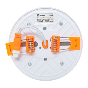 Светодиодный встраиваемый даунлайт безрамочный ДВО 1102 круглый 10Вт 4000K IP20 LUMA EKF