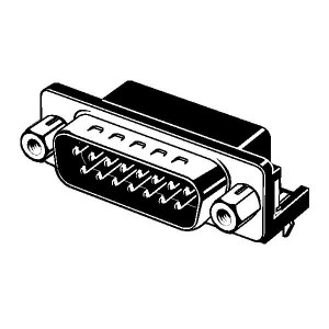 XM2C-2542-112L, Стандартные соединители D-Sub  25 POS 2.77mm Sldr RA Thru-Hole