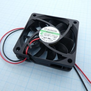 MF60151V1-1000U-A99, Вентилятор 12В 60х60х15мм, V 4700об/мин 44,62м3/час, 34,2дБ