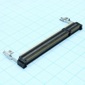 390113-1, Разъем DDR, DIMM, Шаг: 0.8 мм; Контакты: 144; Монтаж: поверхностный; Расположение: угловое