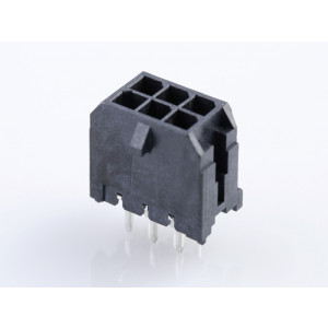 430450627, Разъем типа провод-плата, 3 мм, 6 контакт(-ов), Штыревой Разъем