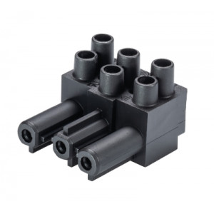 Розеточная контактная вставка GST18i3S B2 SW, Розеточная контактная вставка, 3 полюса, 2 точки подключения к контакту, винтовая фиксация, номинальное напряжение: 250V, номинальный ток: 20A, цвет: черный, серия gesis GST18i3