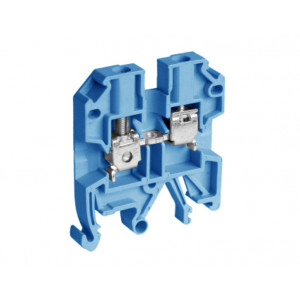 Проходная клемма USK-4N(BU), Проходная клемма, тип фиксации провода: винтовой, номинальное сечение: 4 мм кв., 32A, 800V, ширина: 6,5 мм, цвет: синий, тип монтажа: DIN35