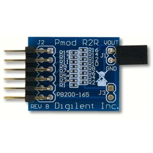 410-165, Средства разработки интегральных схем (ИС) преобразования данных PmodR2R - Resistor Ladder D/A Converter