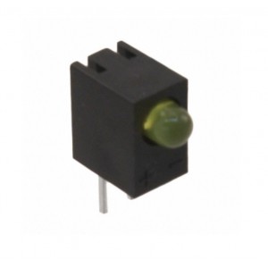 WP934CB/YD, LED Circuit Board Indicator Single Yellow Diffused, Tinted 2.1V 20mA Through Hole, Right Angle