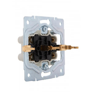 Розетка 2-м СП Karina с заземл. термопласт бел. 707-0200-127B