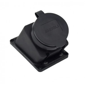 РОЗЕТКА НАКЛОННАЯ С ЗАГЛУШКОЙ КАУЧУК AM-, РОЗЕТКА НАКЛОННАЯ С ЗАГЛУШКОЙ КАУЧУК AM-K08 2P+PE 16A 220В I