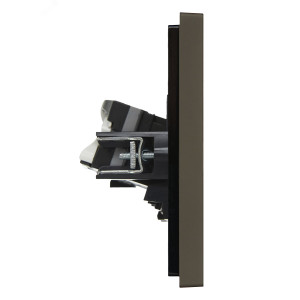 FORTE&PIANO Розетка компьютерная двойная RJ45 кат.5E FP333 серый IEK FP-K20-1-K03