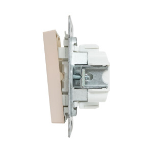 Механизм выключателя, двухклавишный, проходной, кремовый Эпика EKF UP1-SWI-21