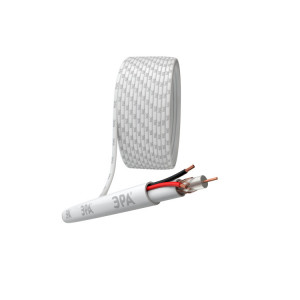 Кабель для аналогового видеонаблюдения K-0.75-PVC КВК-В-2+2х0.75кв.мм 200м бел. Б0052734