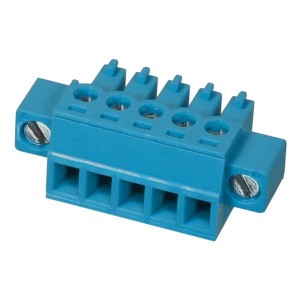 TBP02P1W-381-05BE, Съемные клеммные колодки Terminal block, pluggable, 3.81, plug, 5 pole, slotted screw, blue