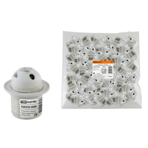 Патрон Е27 с кольцом, термостойкий пластик, белый, SQ0335-0008