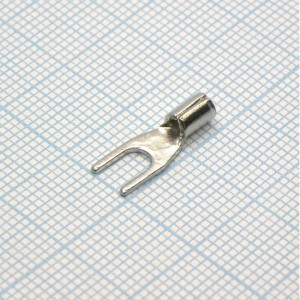 SNB1.25-3.5L, наконечник кабельный вилочный без изоляции d=3.7мм, сеч. пров.0.5-1.5мм2