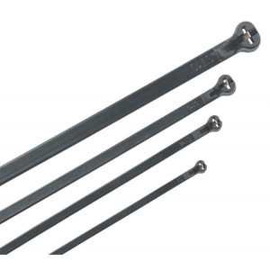 Хомут Хку 2,5х200мм со стальным замком черный (100шт) UHH34-D025-200-100-K02