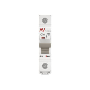 Выключатель автоматический модульный 1п C 16А 10кА AV-10 AVERES EKF mcb10-1-16C-av