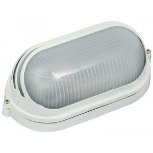 Светильник НПП 1407 60Вт E27 IP54 бел. овал ресничка LNPP0-1407-1-060-K01