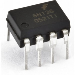 6N138M, Оптопара транзисторная, x1 5кВ 1.6мА 135мВт Кус=300...1300% -40...+85C