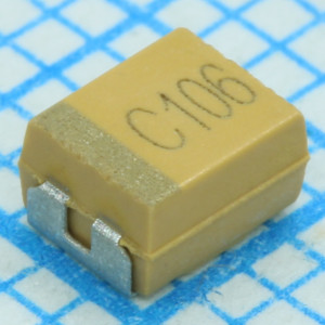 CA45-B010K107T, Конденсатор танталовый 100мкФ ±10% 10В типоразмер B