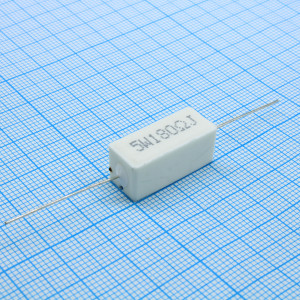 RX27-1 180 ОМ 5W 5% / SQP5, Резистор цементный аксиальный 180Ом ±5% 5Вт