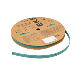 Термоусаживаемая трубка ТУТ нг 16/8 зелёная рулон PROxima tut-16-j