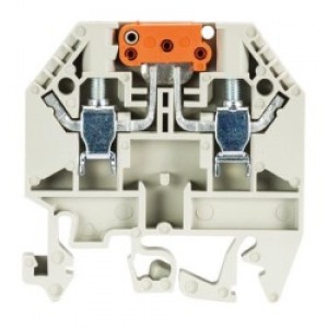 Клемма с размыкателем WK 4 TKM/U, Клемма с ножевым размыкателем, тип фиксации провода: винтовой, номинальное сечение: 4 мм кв., 20A, 800V, ширина: 6 мм, цвет: серый, тип монтажа: DIN35