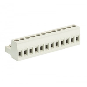 Розетка Wiecon 8213 B / 12 OB, Розеточный разъем, угловой, на кабель, шаг: 5.08 мм, 12 полюсов, фиксация провода винтовая, исполнение: без маркировки, 400V, 12А, цвет: серый