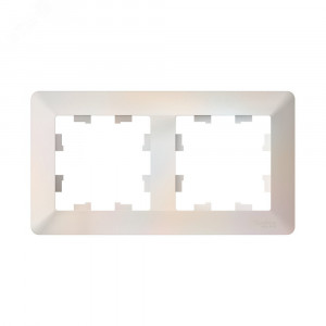 ATLASDESIGN AIR 2-постовая РАМКА, ЖЕМЧУГ/дымчатый белый ATN220402