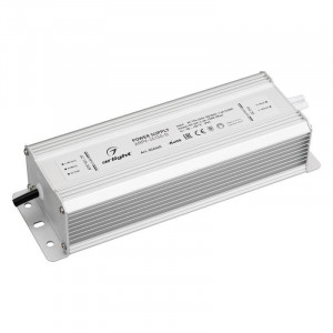 Блок питания ARPV-24150-D (24V, 6.3A, 150W) 026665, Источник напряжения с гальванической развязкой для светодиодных изделий. Входное напряжение 170-265 VAC. Выходные параметры: 24 В, 6.25 А, 150 Вт. Встроенный PFC >0.5. Герметичный алюминиевый корпус IP 67. Рабочая температура -30…+50C?. Габаритные размеры