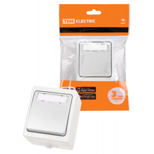 Кнопка звонковая с полем для надписи IP54 6A белая "Вуокса" SQ1803-1006