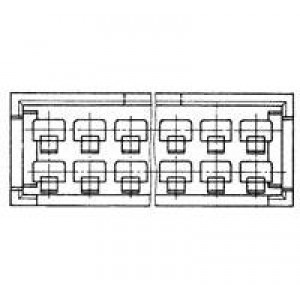 280640, Проводные клеммы и зажимы 2X12 POS RECPT HSG