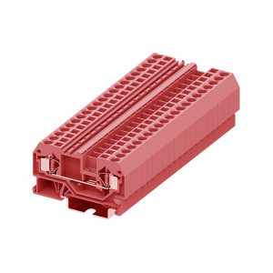 Проходная клемма 204923, Проходная клемма, тип фиксации провода: пружинный, номинальное сечение: 4 мм кв., 32A, 800V, ширина: 6 мм, цвет: красный, тип монтажа: DIN35