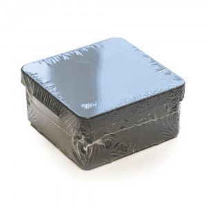 Коробка распределительная ОП 80х80х40мм двухкомпонентная безгалоген. (HF) для прямого монтажа черн. 60-0210-9005