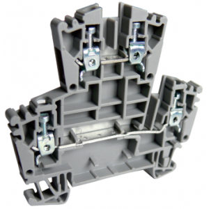 Этажная клемма UKJ-W2.5/2-2, Этажная клемма, 2 этажа, тип фиксации провода: винтовой, номинальное сечение: 2,5 мм кв., 24A, 400V, ширина: 5,2 мм, цвет: серый, тип монтажа: DIN35