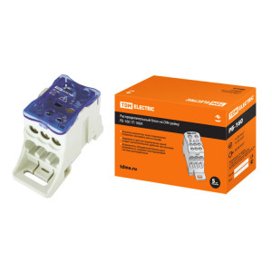 Распределительный блок на DIN-рейку РБ-160 1П 160А (1х70+1x16/6x16) SQ0823-0003