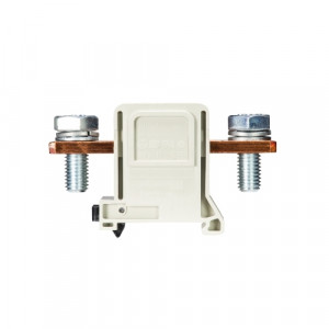 Болтовая клемма RFK 1/95 F S35, Болтовая клемма, М10, схема: болт - болт, тип фиксации провода: болт-болт, номинальное сечение: 95 мм кв., 250A, 1000V, ширина: 32 мм, цвет: серый, тип монтажа: DIN35