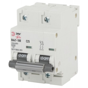 Автоматический выключатель PRO NO-902-273 ВА47-100 2Р 25А кривая С 10 кА Б0048863