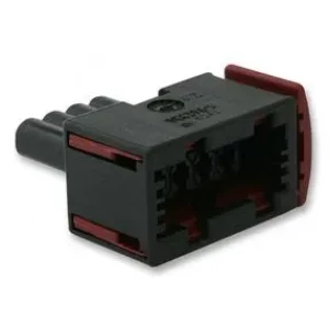 1-963207-1, Корпус разъема розетка 4 контакт(-ов) 5.3мм прямой монтаж на кабель черный коробка автомобильного применения