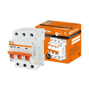 Автоматический выключатель ВА47-60 3Р 50А 6кА х-ка С SQ0223-0114