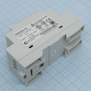 DRD30-12, DC-DC, DIN-рейка, 30Вт, вход 10…36В, выход 12В/2.5А, изоляция 1500В DC,  91х36х56.5мм, -40°С…+71°С